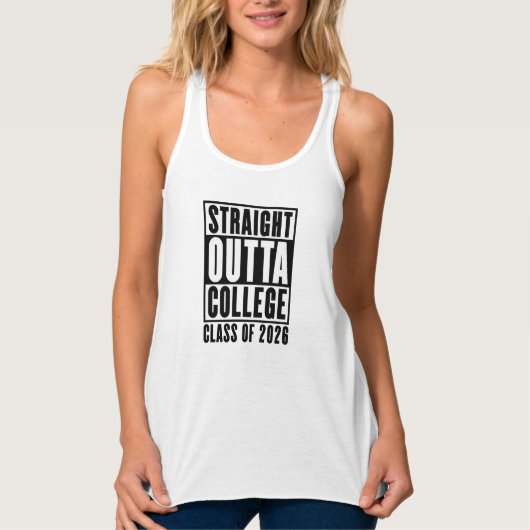 Rechtstreeks uit het College Klas van 2026 Tanktop (Voorkant)