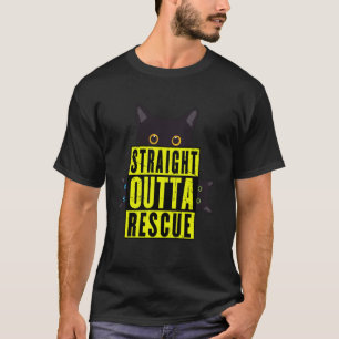 Rechtstreeks uit het Redding Zwart Kat Mannen Vrou T-shirt