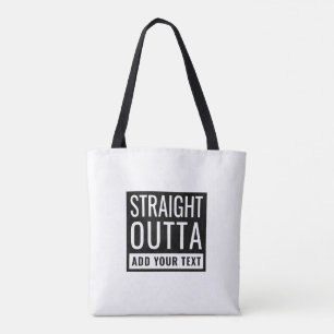 Rechtstreeks uit je tekst leuk grapje grappige mem tote bag