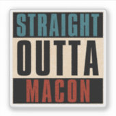 Rechtstreeks uit Macon Georgia GA Sticker (Voorkant)