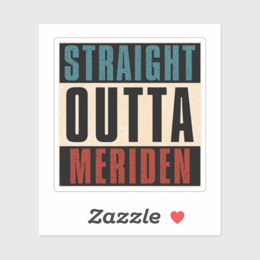 Rechtstreeks uit Meriden Connecticut CT Sticker (Vel)