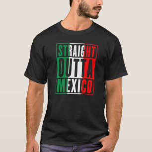 Rechtstreeks Uit Mexico Cool Mexicaans Rood Wit Gr T-shirt