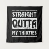 Rechtstreeks Uit Mijn Dertiger Jaren Funny 40e Ver Wandkleed (Voorkant)