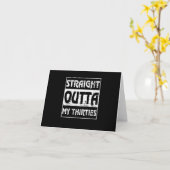 Rechtstreeks Uit Mijn Dertigers Grappige 40e Verja Kaart (Gele Bloem)