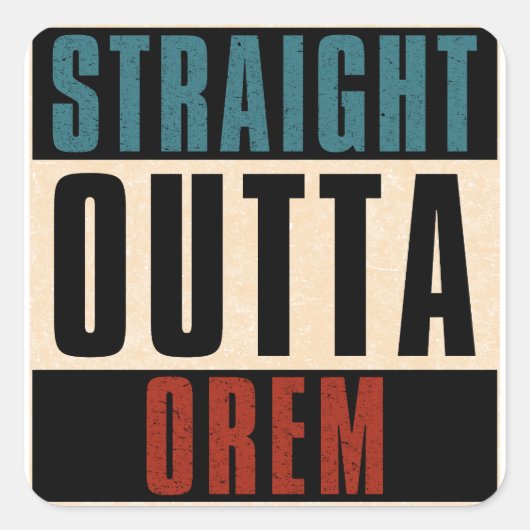 Rechtstreeks uit Orem Utah UT Vierkante Sticker (Voorkant)