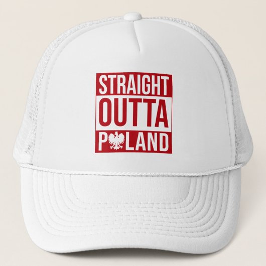 Rechtstreeks uit Polen Vlag Trucker Cap (Voorkant)