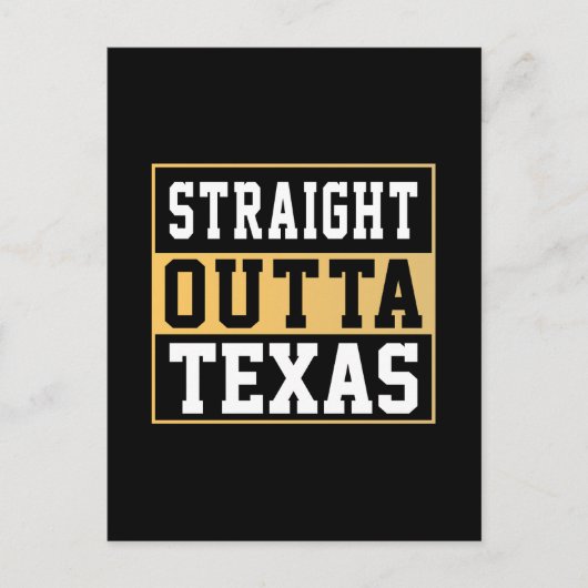 Rechtstreeks uit Texas Gold en White Briefkaart (Voorkant)