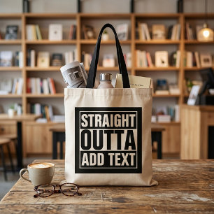 RECHTSTREEKS UIT - voeg je tekst hier toe/maak eig Tote Bag