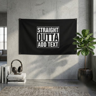 RECHTSTREEKS UIT - voeg je tekst hier toe/maak zel Spandoek