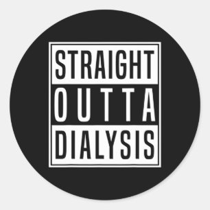 Rechtstreeks uitgevoerde dialyse Nierziekte Patiën Ronde Sticker