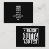 RECHTSTREEKS UITSLAG ... MEME VOOR JOUW TEKST TOE VISITEKAARTJE (Voorkant / Achterkant)