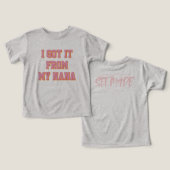 Rechtstreeks van Nana T-Shirt (Ontwerp Voorkant & Achterkant)