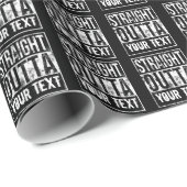 Rechtstreeks - voeg Jouw tekst Aangepast toe Cadeaupapier (Rol Hoek)