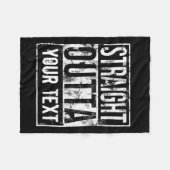 Rechtstreeks - voeg Jouw tekst Aangepast toe Fleece Deken (Voorkant (Horizontaal))
