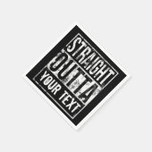 Rechtstreeks - voeg Jouw tekst  Aangepast toe Servet (Hoek)