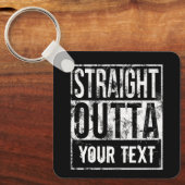 Rechtstreeks - voeg Jouw tekst  Aangepast toe Sleutelhanger (Voorkant)