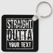 Rechtstreeks - voeg Jouw tekst  Aangepast toe Sleutelhanger (Achterkant)