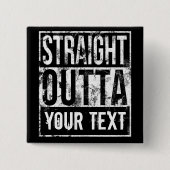 Rechtstreeks - voeg Jouw tekst  Aangepast toe Vierkante Button 5,1 Cm (Voorkant)