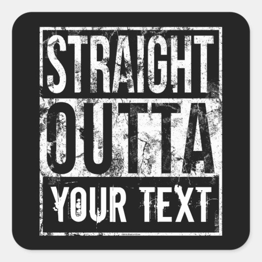 Rechtstreeks - voeg Jouw tekst  Aangepast toe Vierkante Sticker (Voorkant)