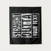 Rechtstreeks - voeg Jouw tekst Aangepast toe Wandkleed (Voorkant)