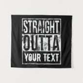 Rechtstreeks - voeg Jouw tekst Aangepast toe Wandkleed (Voorkant (horizontaal))