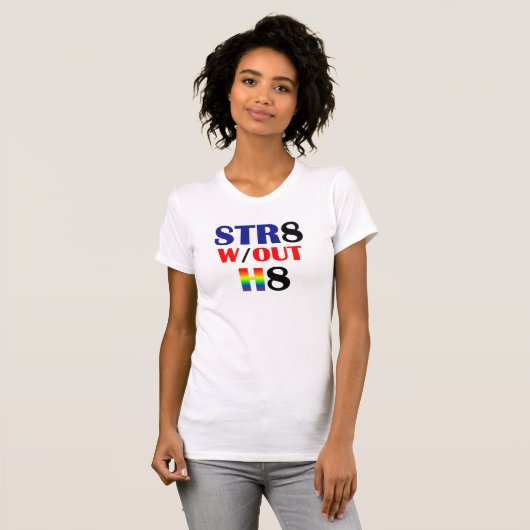 Rechtstreeks zonder hate dames T T-shirt (Voorkant volledig)