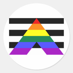Rechtstreekse bondgenoten ronde sticker
