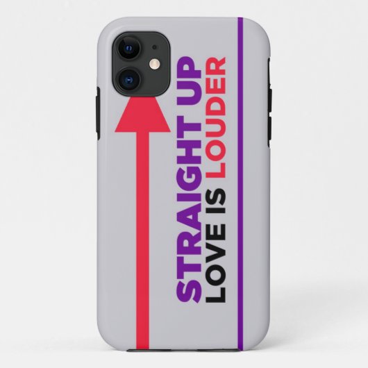 Rechtstreekse liefde is Louder iPhone Case (Achterkant)