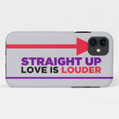 Rechtstreekse liefde is Louder iPhone Case (Achterkant (horizontaal))