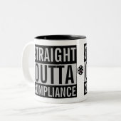 Rechtstreekse naleving tweekleurige koffiemok (Voorkant links)