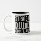 Rechtstreekse naleving tweekleurige koffiemok (Links)