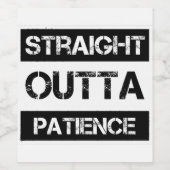 Rechtstreekse openta Patiëntenflair deeg Wijn Etiket (Enkel label)