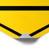 Rechtstreekse rand eindigt Highway Sign Poster (Hoek)
