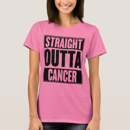 Rechtstreekse uitta kanker t-shirt (Voorkant)