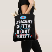 Rechtstreekse uittredingen nachtverpleging op scho tote bag (Dichtbij)