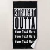 Rechtstreekse uitvoer Voeg uw locatie 3-tekstregel Strandlaken (Voorkant)