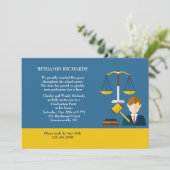 Rechtszaken Uitnodiging tot Afstuderen van mannen (Staand voorkant)