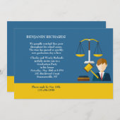 Rechtszaken Uitnodiging tot Afstuderen van mannen (Voorkant / Achterkant)