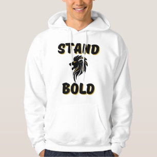 rechtvaardig staan vet als leeuwen Mannen Hoodie