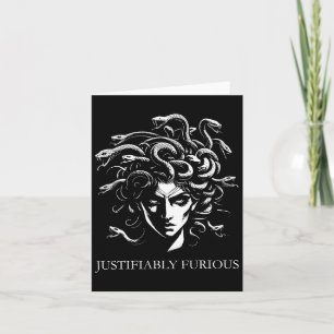 Rechtvaardig woedende Medusa Griekse mythologie Fe Kaart