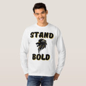 Rechtvaardige staan vet als leeuwen Mannen T-shirt (Voorkant volledig)
