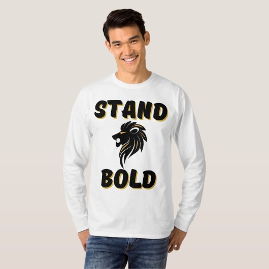 Rechtvaardige staan vet als leeuwen Mannen T-shirt (Voorkant volledig)