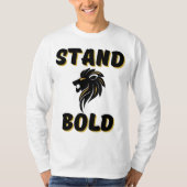 Rechtvaardige staan vet als leeuwen Mannen T-shirt (Voorkant)