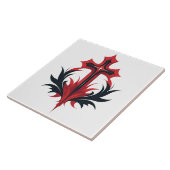 Rechtvaardige vlammen tegeltje (Zijkant)