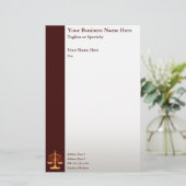 rechtvaardigheid briefpapier (Staand voorkant)