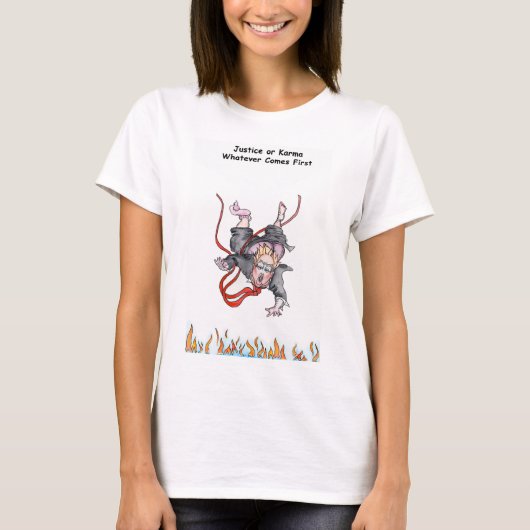 Rechtvaardigheid of Karma T-shirt (Voorkant)