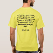 Rechtvaardigheid. T-shirt (Achterkant)