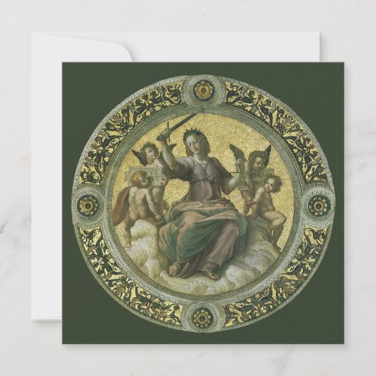 Rechtvaardigheid van Raphael Sanzio, Afstuderen va Kaart (Voorkant)