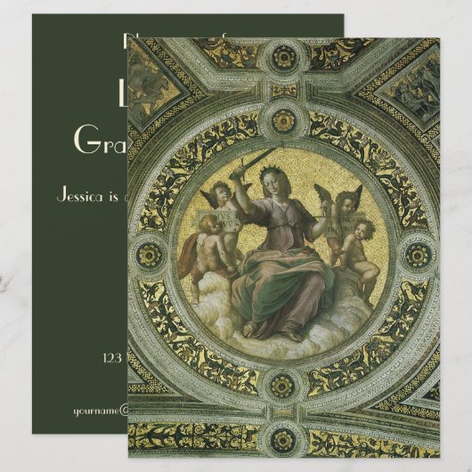 Rechtvaardigheid van Raphael Sanzio, Afstuderen va Kaart (Voorkant / Achterkant)