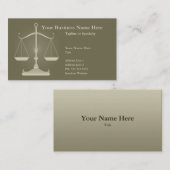 rechtvaardigheid visitekaartje (Voorkant / Achterkant)